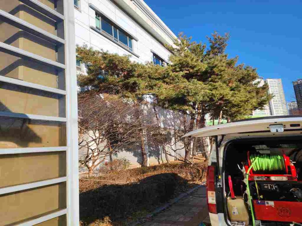 은평구 건물 외부 고압세척 작업